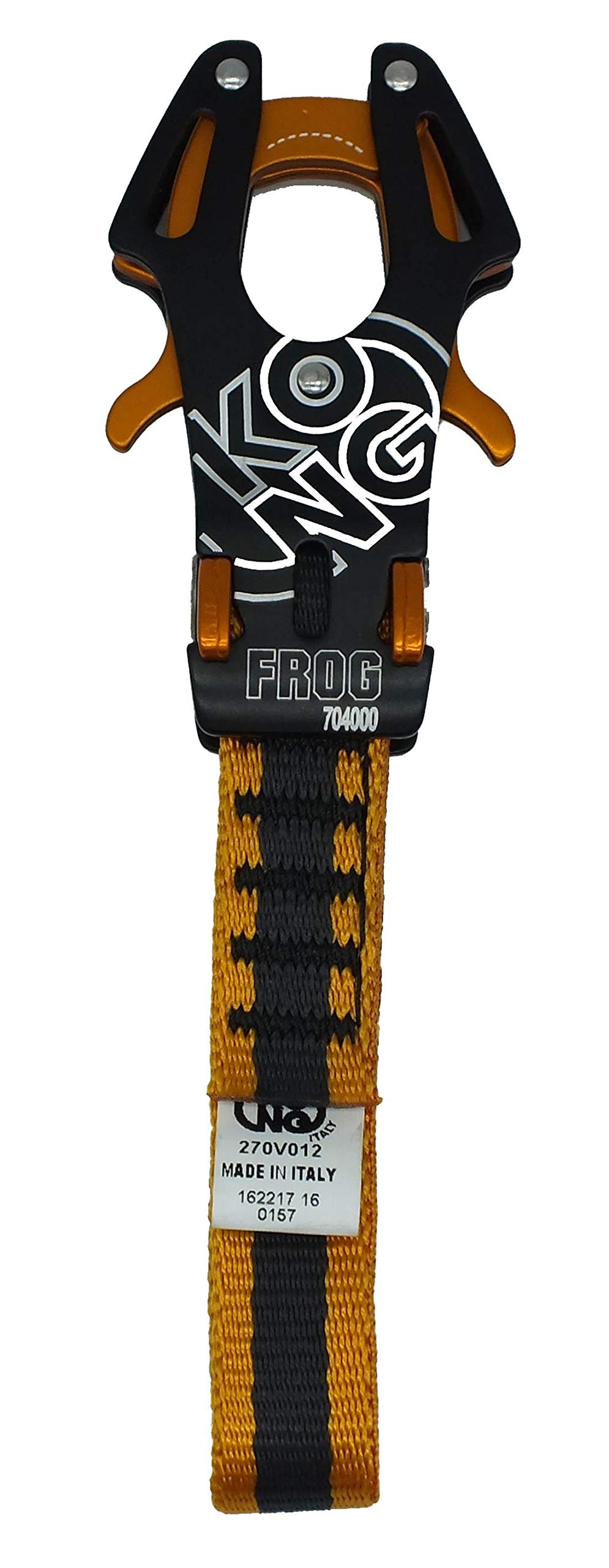 Kong Express Frog Quickdraw Carabiner 12cm - Lightweight Climbing Carabiner for Rock Climbing, Hiking & Outdoor Adventures