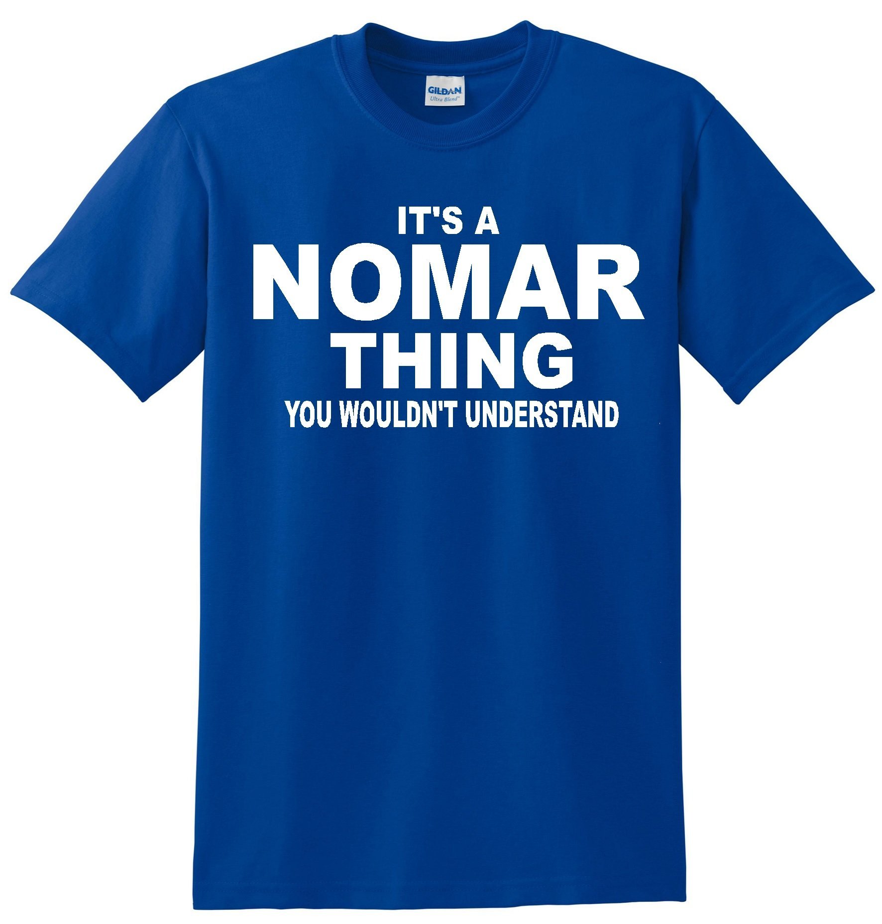 STUFF WITH ATTITUDE NOMAR Royal Blue Graphic T-Shirt for Men - Cool Casual Tee for Streetwear, Concerts & Everyday Outfits