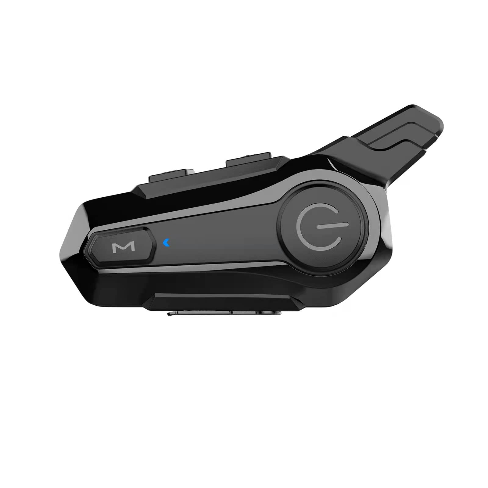 E1 Motorcycle Helmet Bluetooth Headset with CVC Noise Cancellation, Stereo Music & IPX6 Waterproof - Perfect for Full Face Helmets on Long Rides & Group Rides