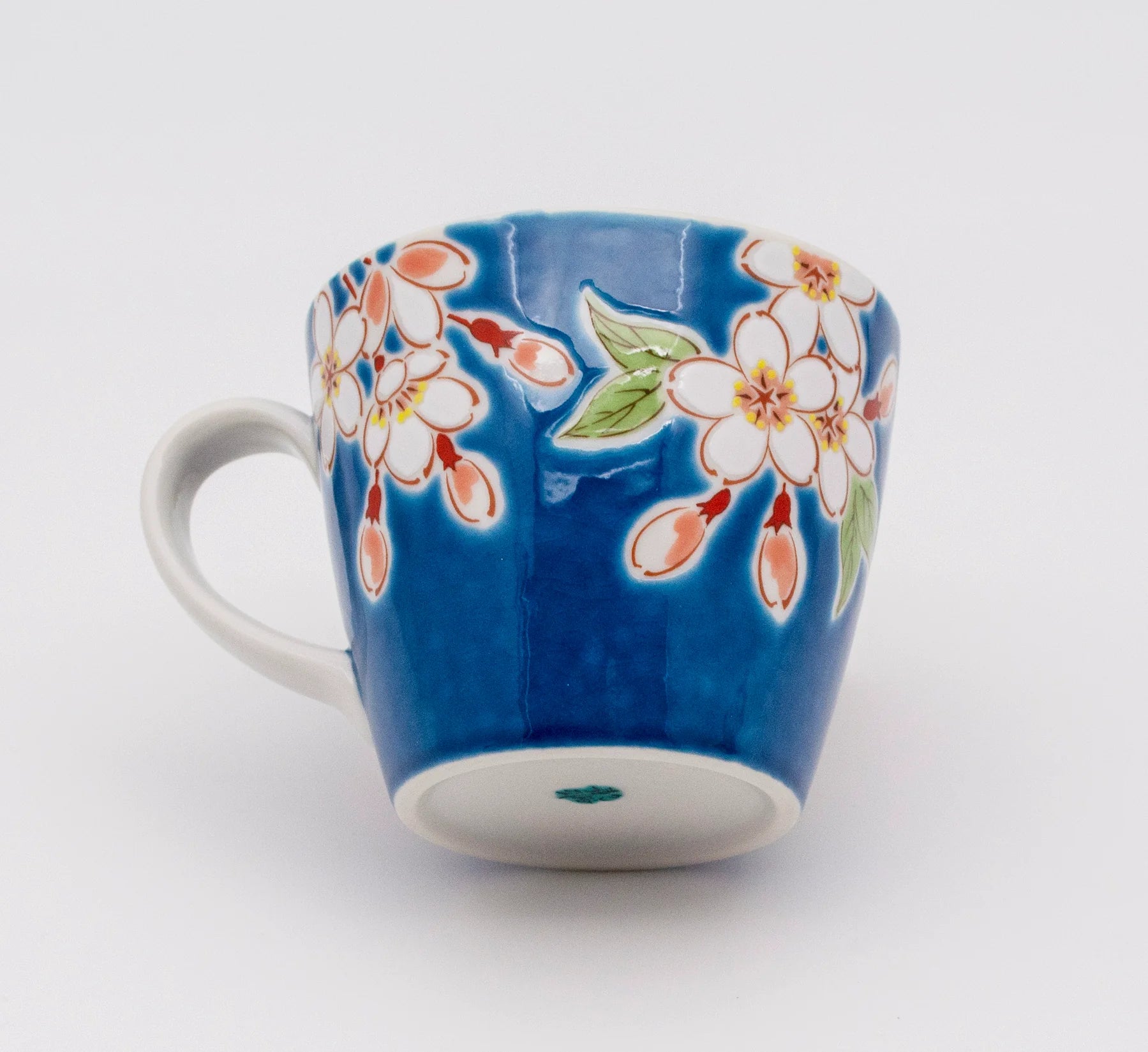 Premium Kutani Yaki Japanese Tea & Coffee Mug - Handcrafted Cherry Blossom Design Ceramic Cup - Perfect for Home, Office & Gift Giving