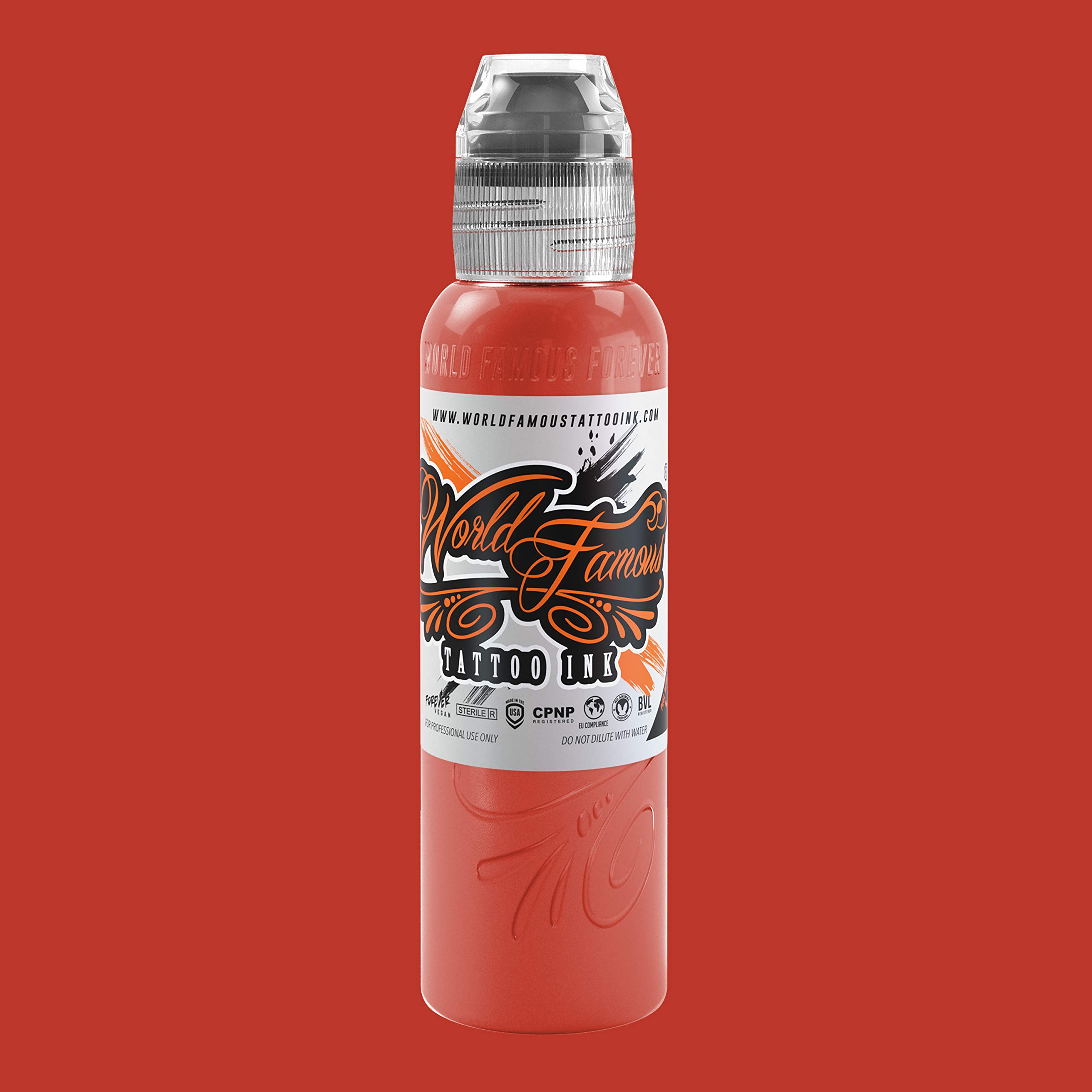 Professional Vegan Tattoo Ink Set - NBK Fire Red (1oz) | USA-Made, World Famous | Perfect for Tattoo Artists & Body Art Enthusiasts