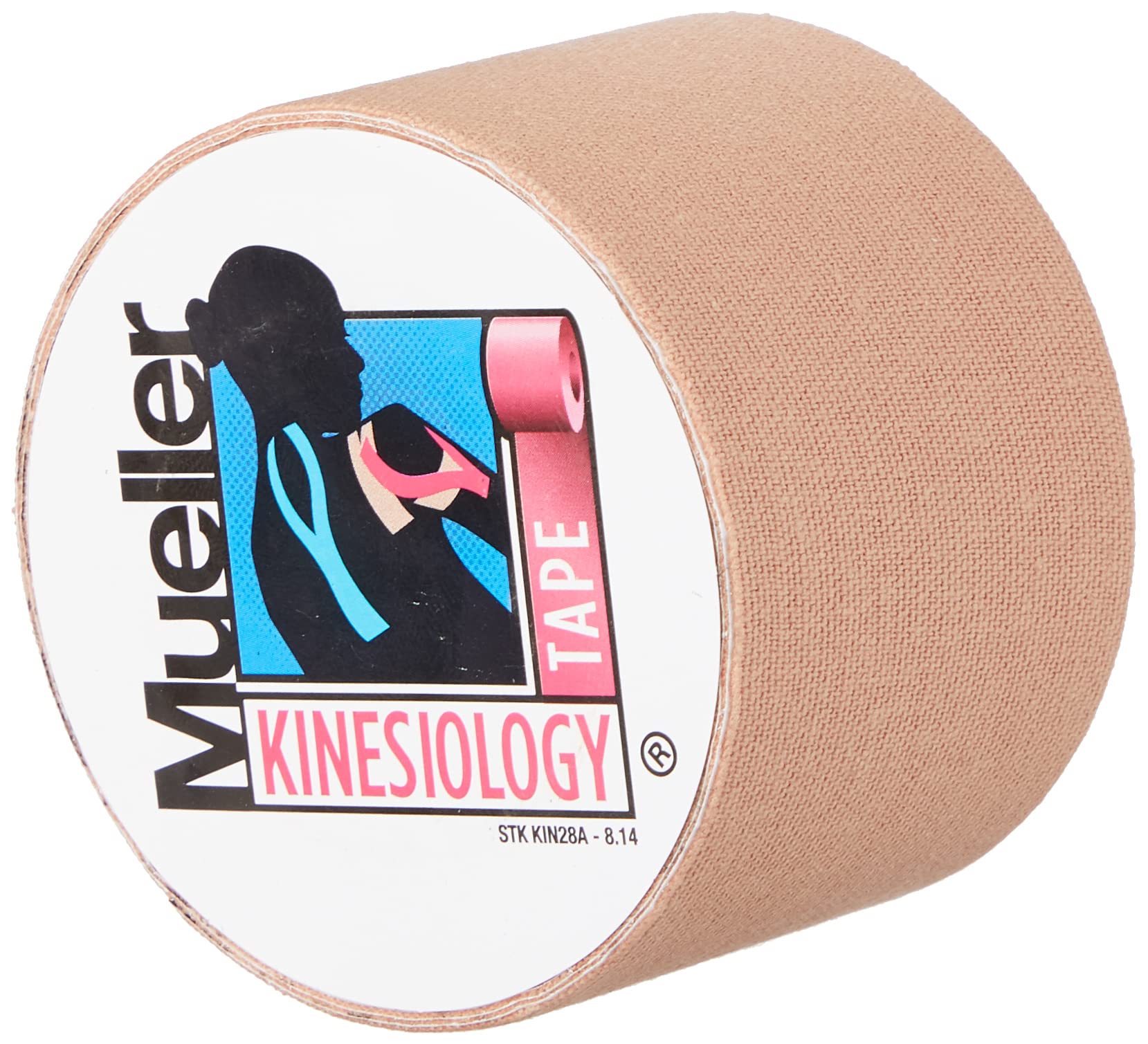 Mueller Beige Kinesiology Tape 2 Inch - Premium Single Roll for Pain Relief & Muscle Support - Ideal for Athletes, Physical Therapy & Injury Recovery