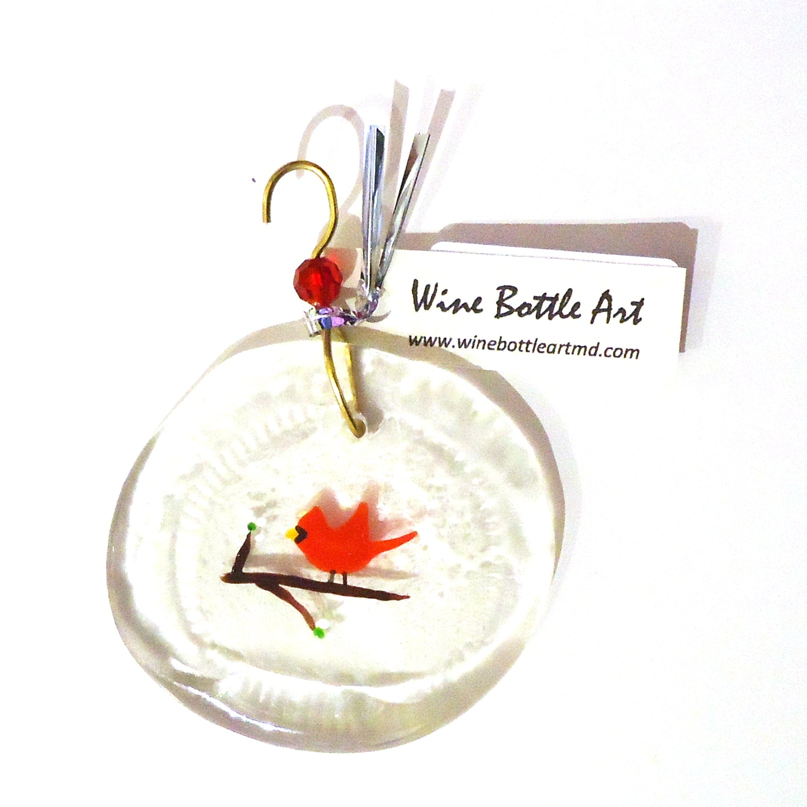 Red Bird Suncatcher Mini - Colorful Window Decor for Home & Garden - Perfect for Living Room, Bedroom, or Office Windows