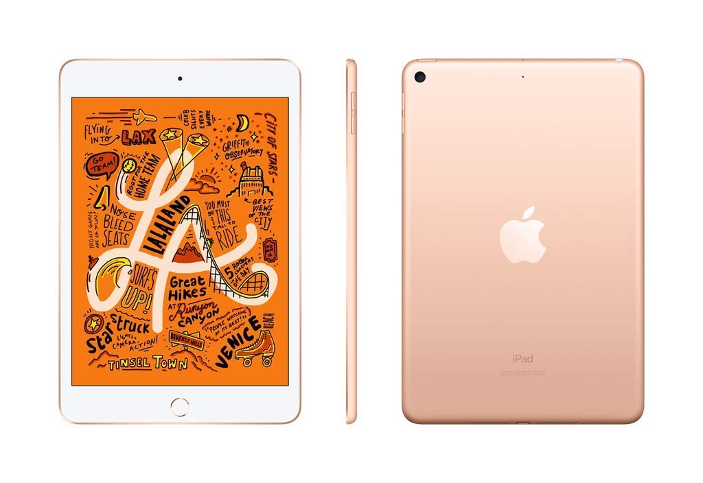 2019 Apple iPad Mini 7.9-inch Wi-Fi 256GB - Gold (Renewed) | Portable Tablet for Work, Study & Entertainment | Compact Design for Travel & On-the-Go Use