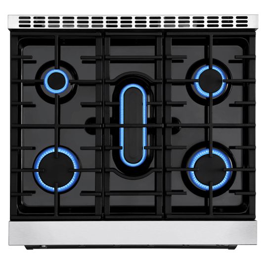Empava 30 Inch Professional Freestanding Gas Range with 4 Burners - Stainless Steel 30GR10 - Ideal for Home Kitchens & Restaurant Style Cooking
