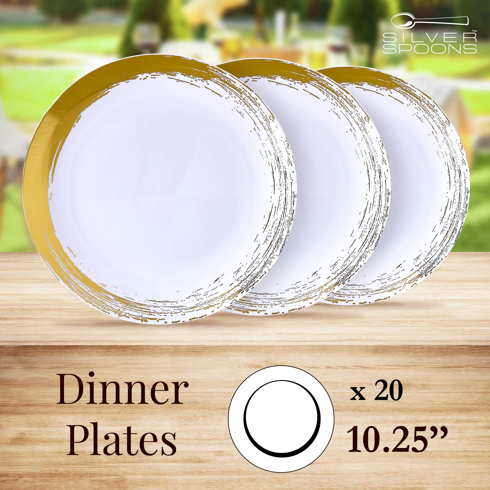 Elegant Disposable Dinner Plates 10.25
