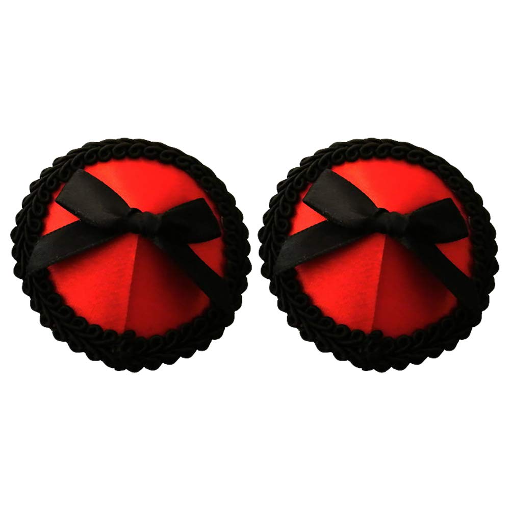 Amosfun Sexy Nipple Pasties for Women - Adhesive Bow Breast Stickers & Nipple Covers - Perfect for Bachelorette Parties, Bridal Showers, and Costume Events
