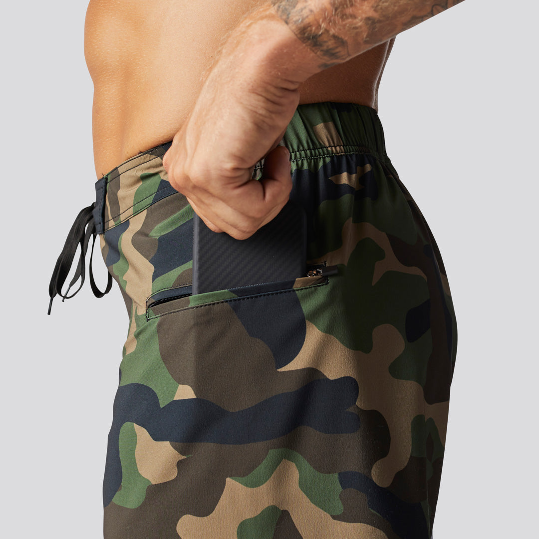 American Defender Short Tie 3.0 - Tactical Neckwear for Outdoor Adventures (Woodland Camo) | Perfect for Hunting, Airsoft & Military Enthusiasts