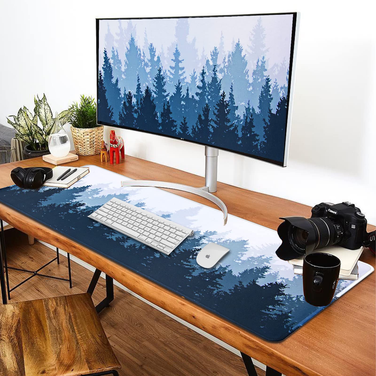 ETZ Large Gaming Mouse Pad 31.5 x 11.8 Inches, Non-Slip Rubber Base, Stitched Edges - Extended XXL Mouse Mat for PC, Laptop, Computer - Perfect for Gaming, Office Work & Home Use - Waterproof & Washable Desk Pad for Keyboard & Mouse