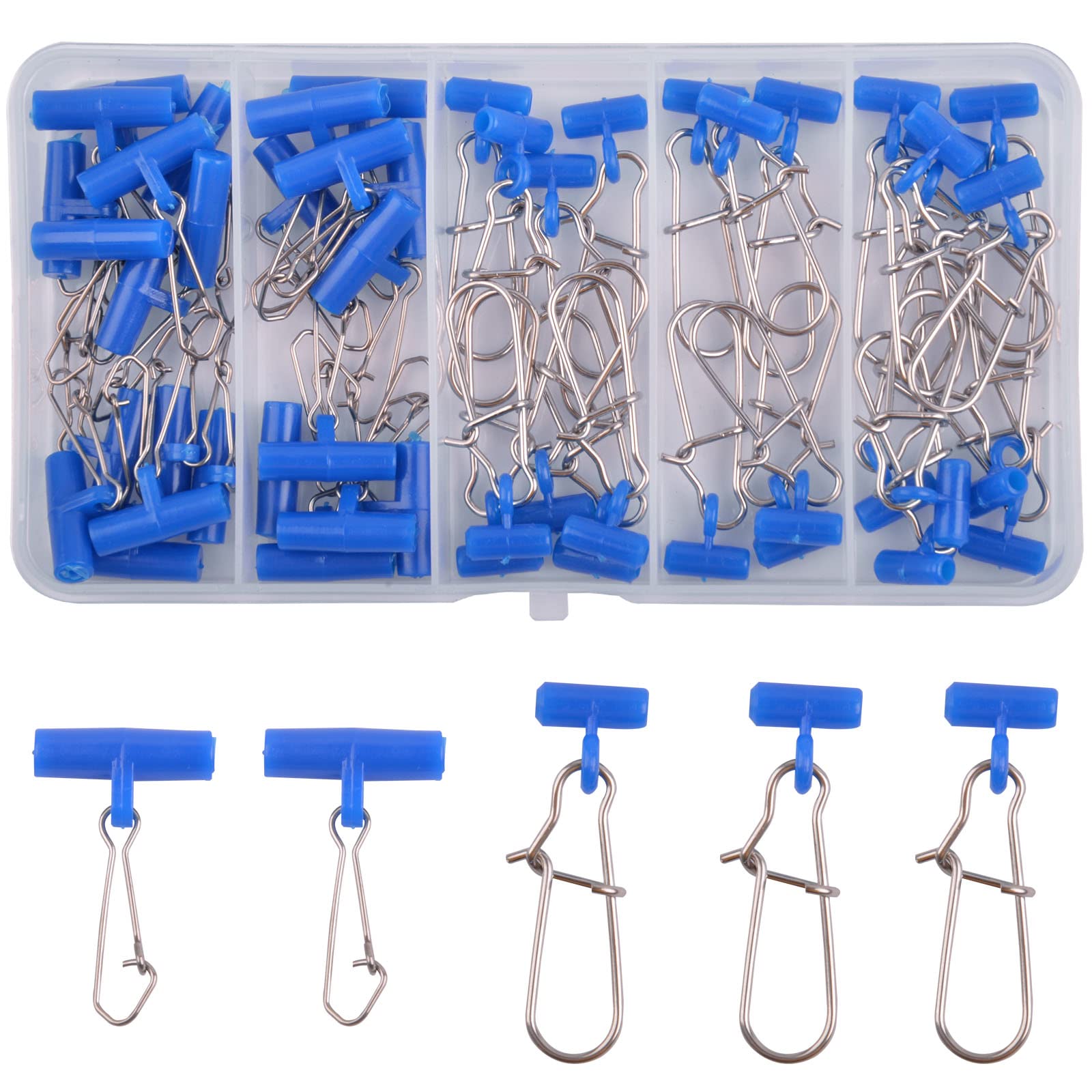 Heavy Duty Fishing Sinker Slider with Snap Clips - Saltwater Surf & Catfish Bottom Rigs - Adjustable Slide Fishing Line Weights for Surf, Freshwater and Saltwater Fishing - Perfect for Fish Finder Rigs and Bottom Fishing