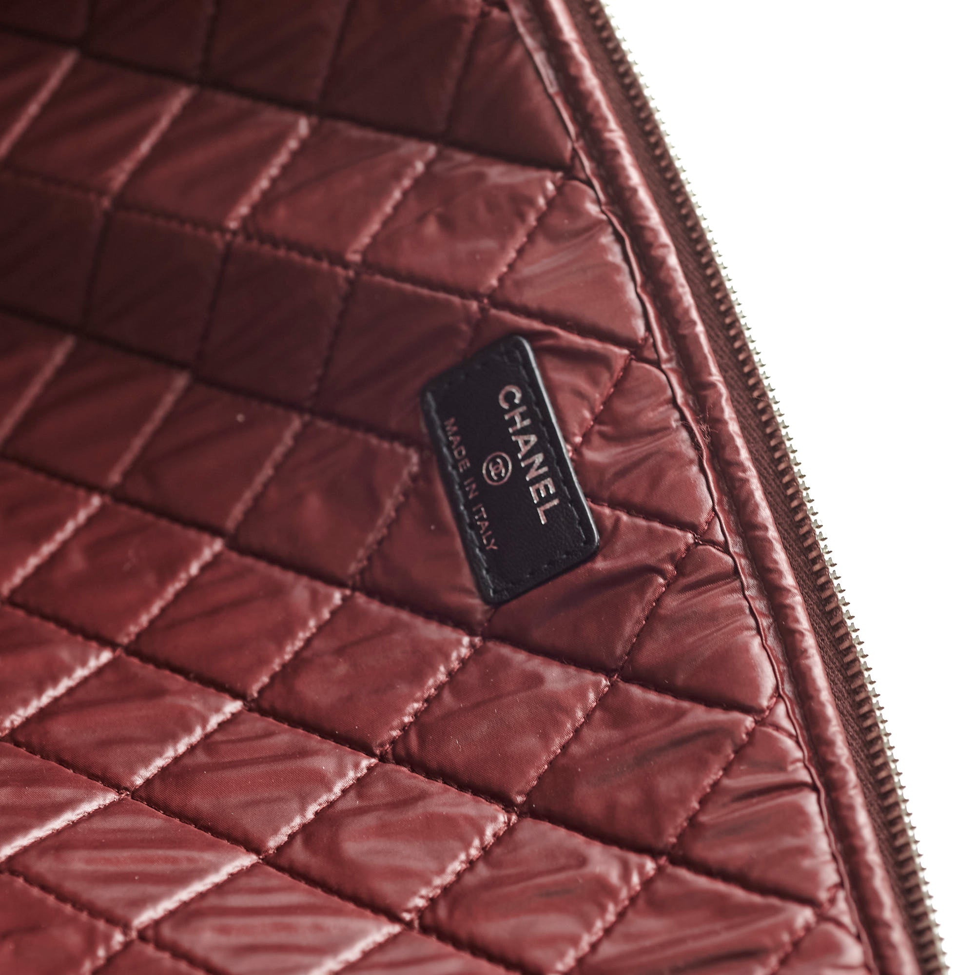 Chanel Quilted Black Laptop Sleeve with Zipper - Stylish Protective Case for MacBook, iPad, Work & Travel