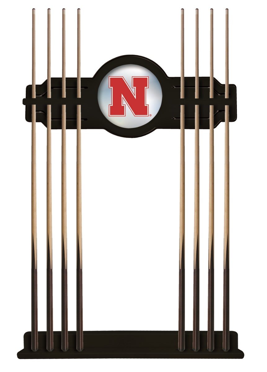 Premium Black Nebraska Cue Rack - Professional Billiard Pool Stick Holder by Holland Bar Stool | Perfect for Game Rooms, Bars & Man Caves (Home & Commercial Use)