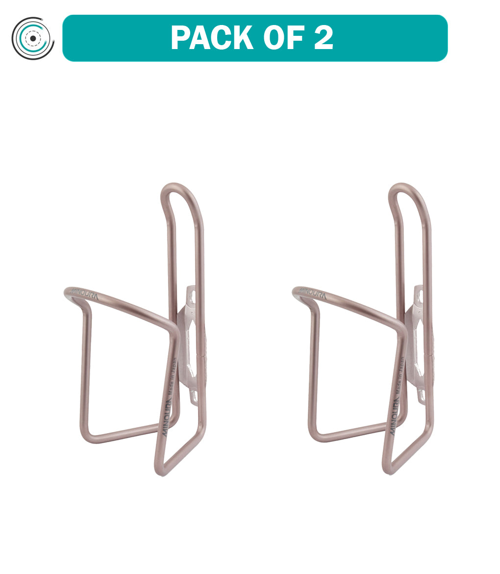 2 Pack Minoura AB100 5.5 Dura Cage Standard Anodized Titanium Duralumin Braze-On Bike Water Bottle Cage - Lightweight & Durable for Road Bikes, Mountain Bikes & Cycling Accessories