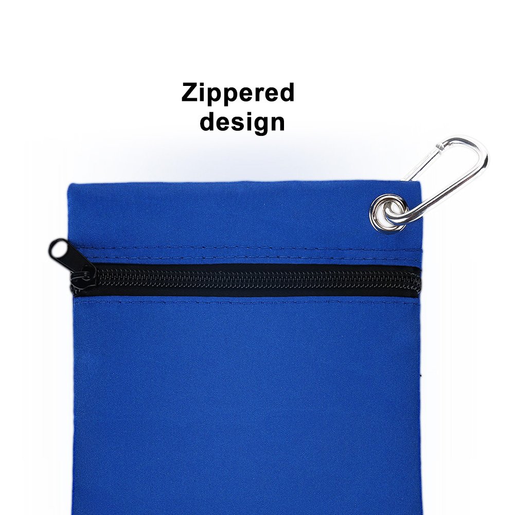 EVTSCAN Golf Tee Bag - Zippered Golf Ball & Tee Storage Pouch with Carabiner Clip | Golf Accessories for Men & Women | Perfect for Driving Range, Course & Travel