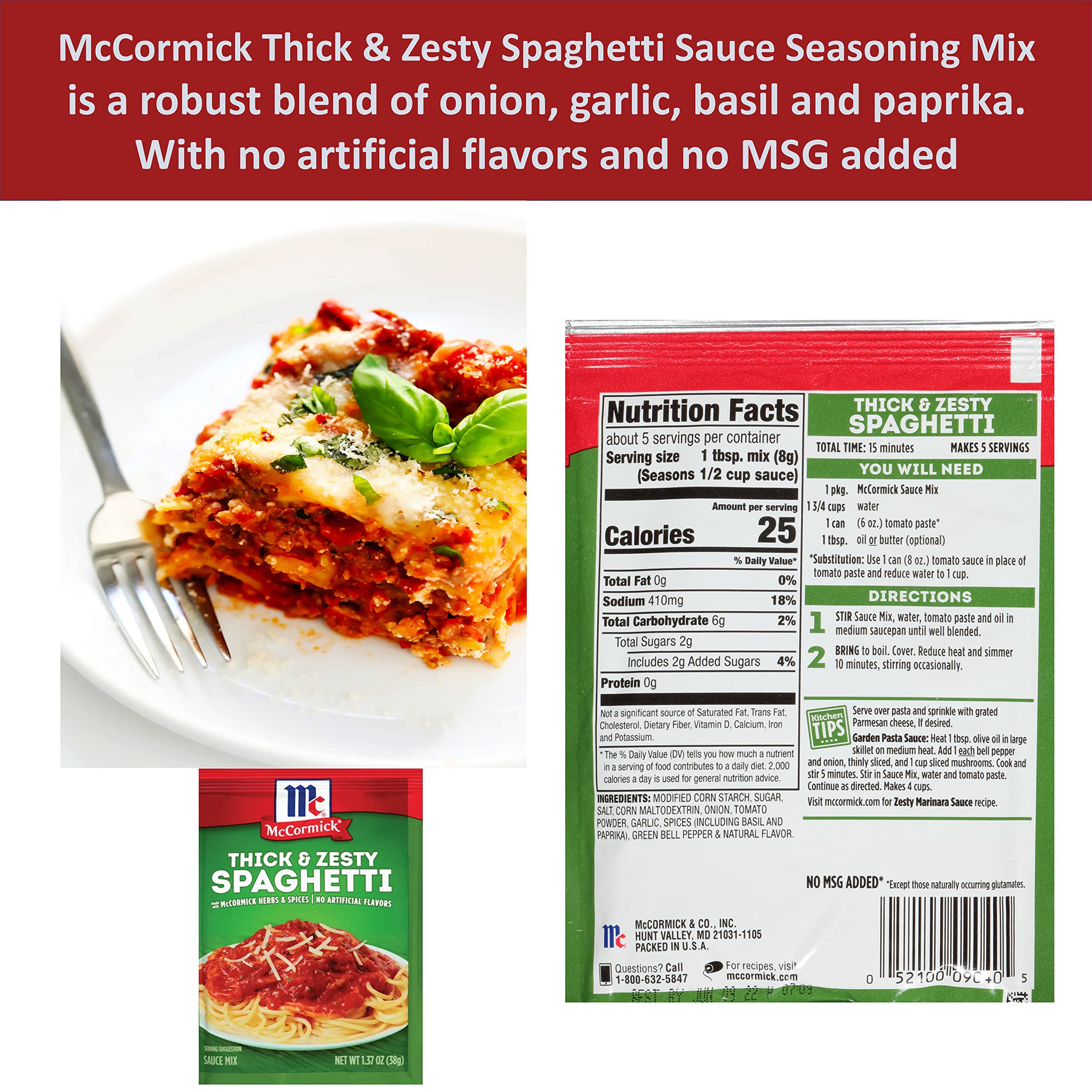 Barilla Oven Ready Lasagna Noodles & Pasta Sauce Bundle - No Boil Lasagna Sheets (2 Pack) with Thick & Zesty Spaghetti Sauce (2 Pack) + Free Grocery List Pad - Perfect for Quick Family Dinners, Meal Prep & Italian Cooking