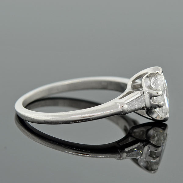 Vintage Style Platinum Marquise Cut Diamond Ring - 0.84 Carat Solitaire Engagement Ring for Women, Perfect for Weddings, Anniversaries & Special Occasions