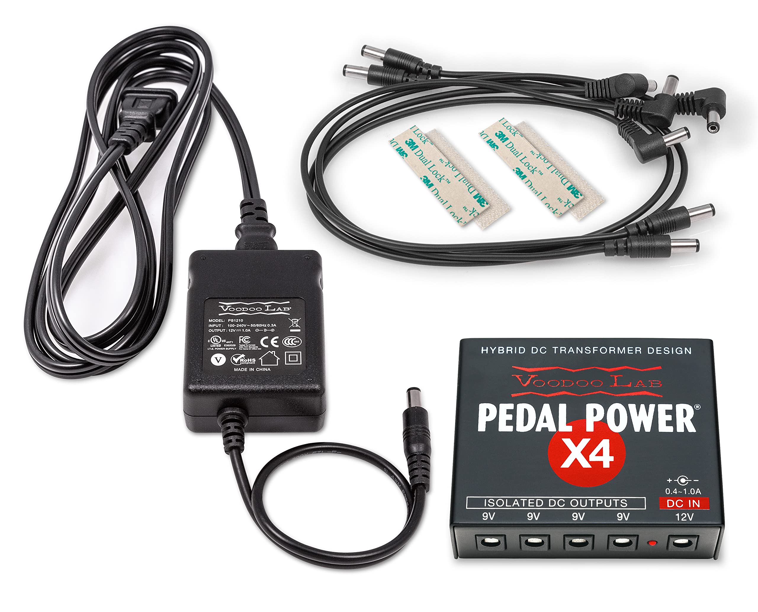Voodoo Lab Pedal Power X4 Isolated Guitar Effects Pedal Power Supply - Perfect for Guitarists & Musicians On Stage & in the Studio