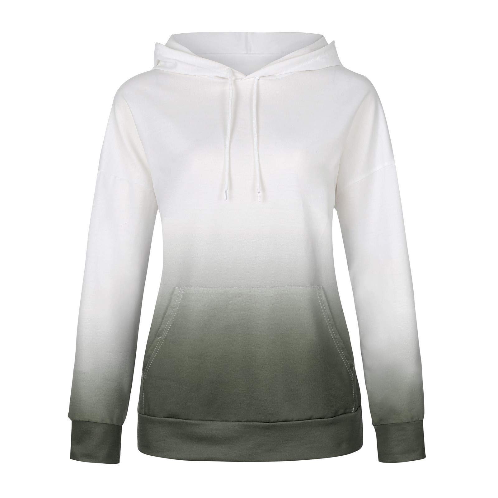RKSTN Women's Fashion Gradient Tie-Dye Pullover Hoodie with Pockets - Trendy Sweatshirt for Casual Wear, Street Style & Loungewear