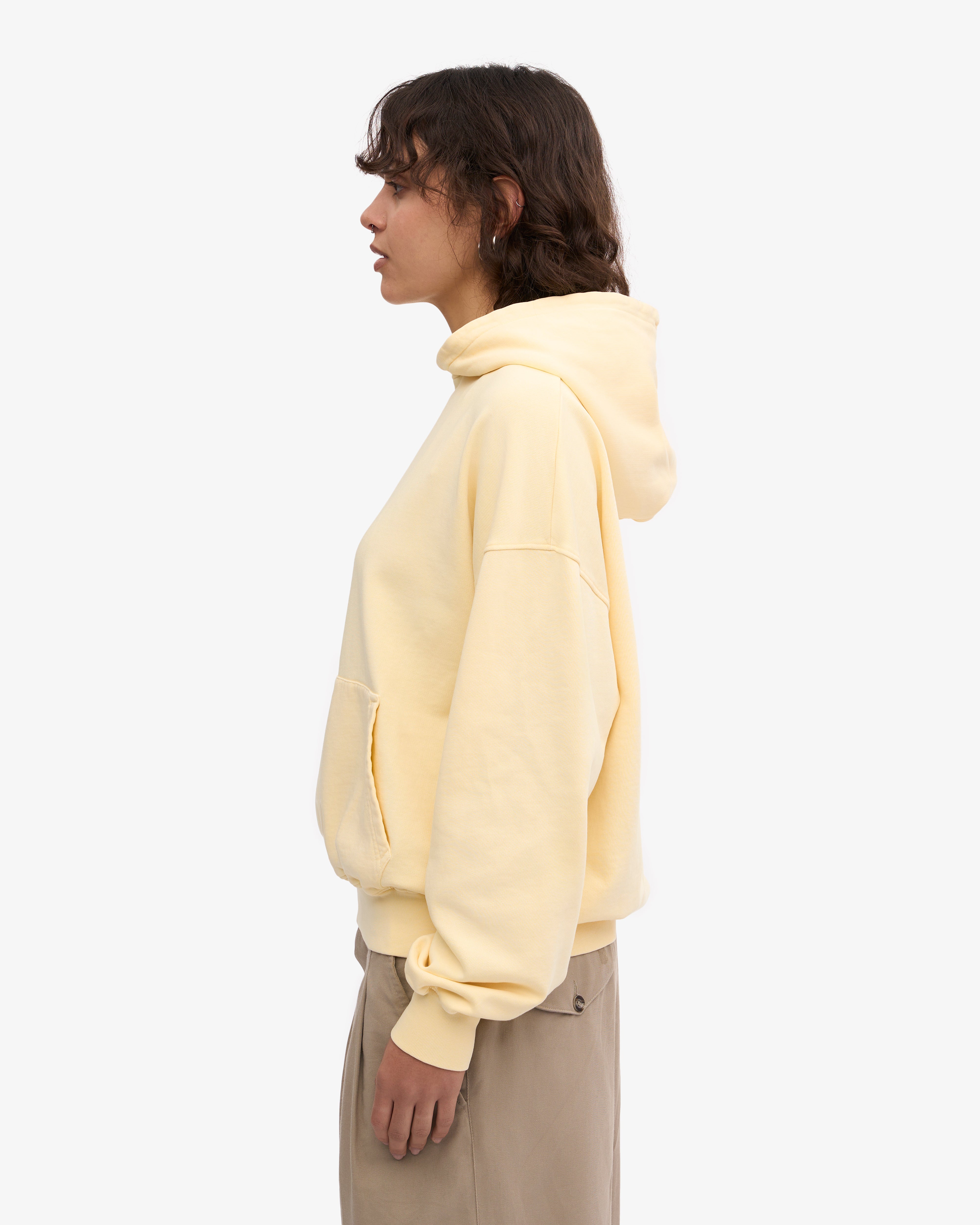 Organic Oversized Hoodie - Soft Yellow Unisex Pullover for Men & Women | Cozy Loungewear, Casual Streetwear, and Winter Layering