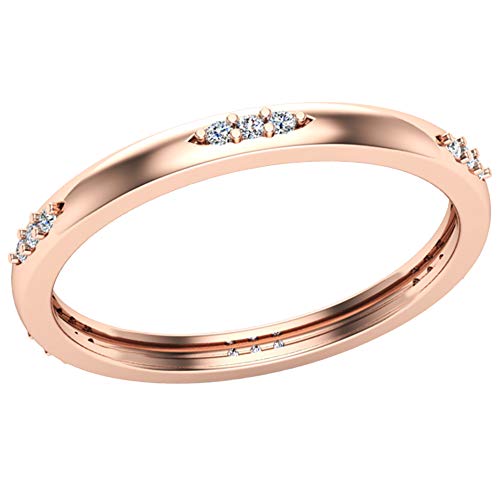 18K White/Rose/Yellow Gold IGI Certified 0.07 Ct Diamond Wedding Ring (HI Color, I1-I2 Clarity) - Elegant Jewelry Gift for Women & Girls | Dishis Designer Jewelry | Perfect for Engagement, Anniversary & Special Occasions