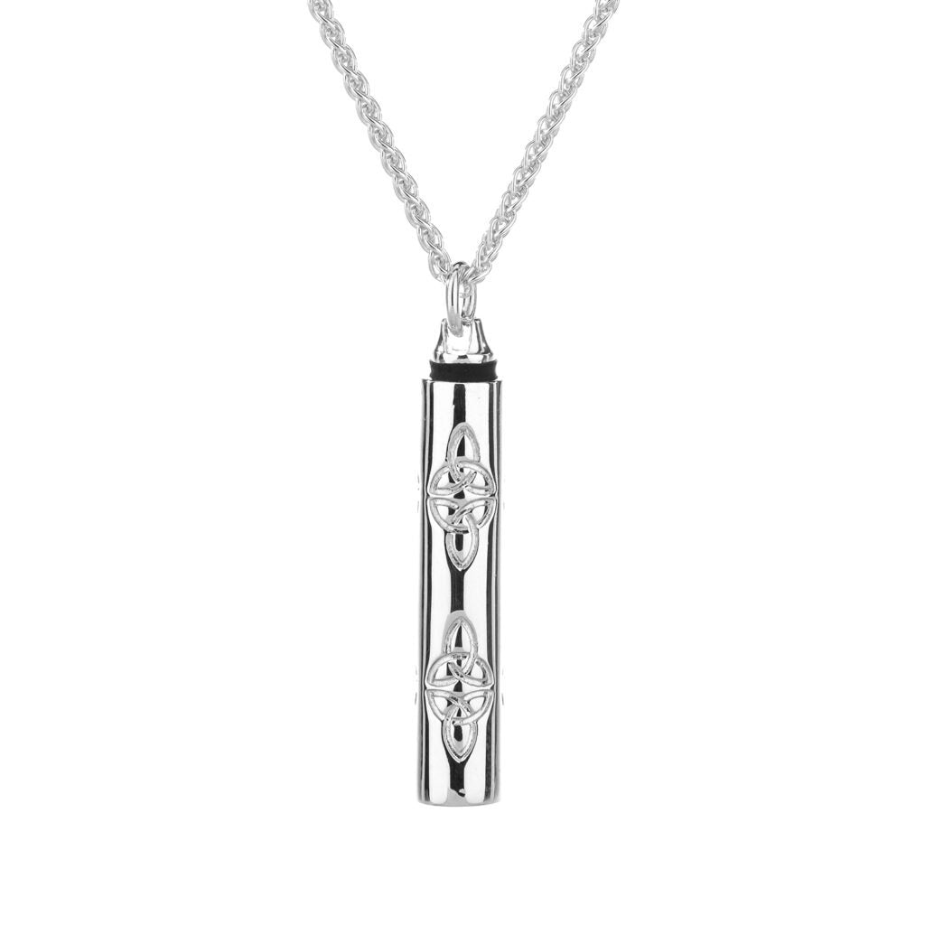 Authentic Silver Celtic Trinity Knot Keepsake Vial Necklace - Perfect for Anniversary Gifts, Wedding Favors & Spiritual Jewelry Collection