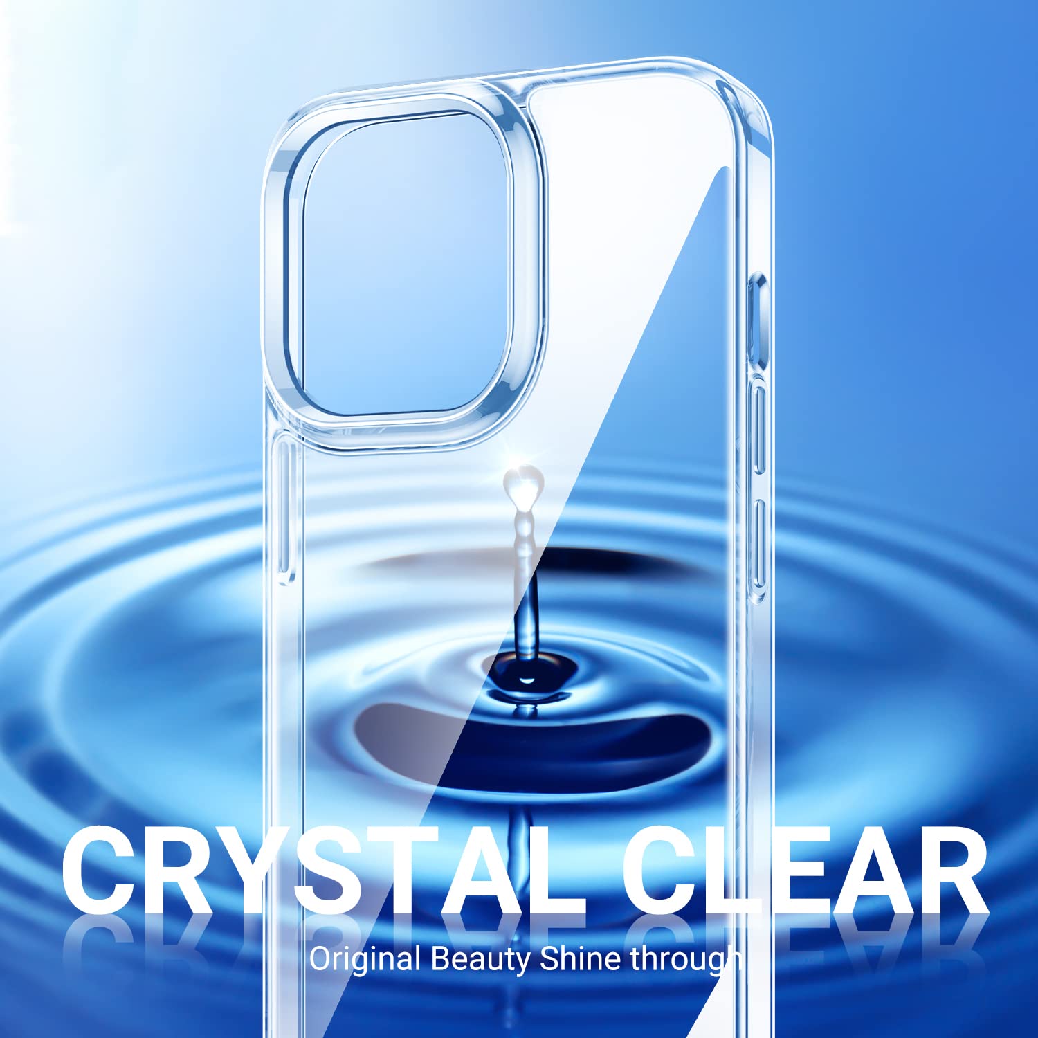 TORRAS Crystal Clear iPhone 13 Case - Military Grade Drop Protection, Anti-Yellowing, Ultra Slim & Lightweight Phone Cover for 6.1