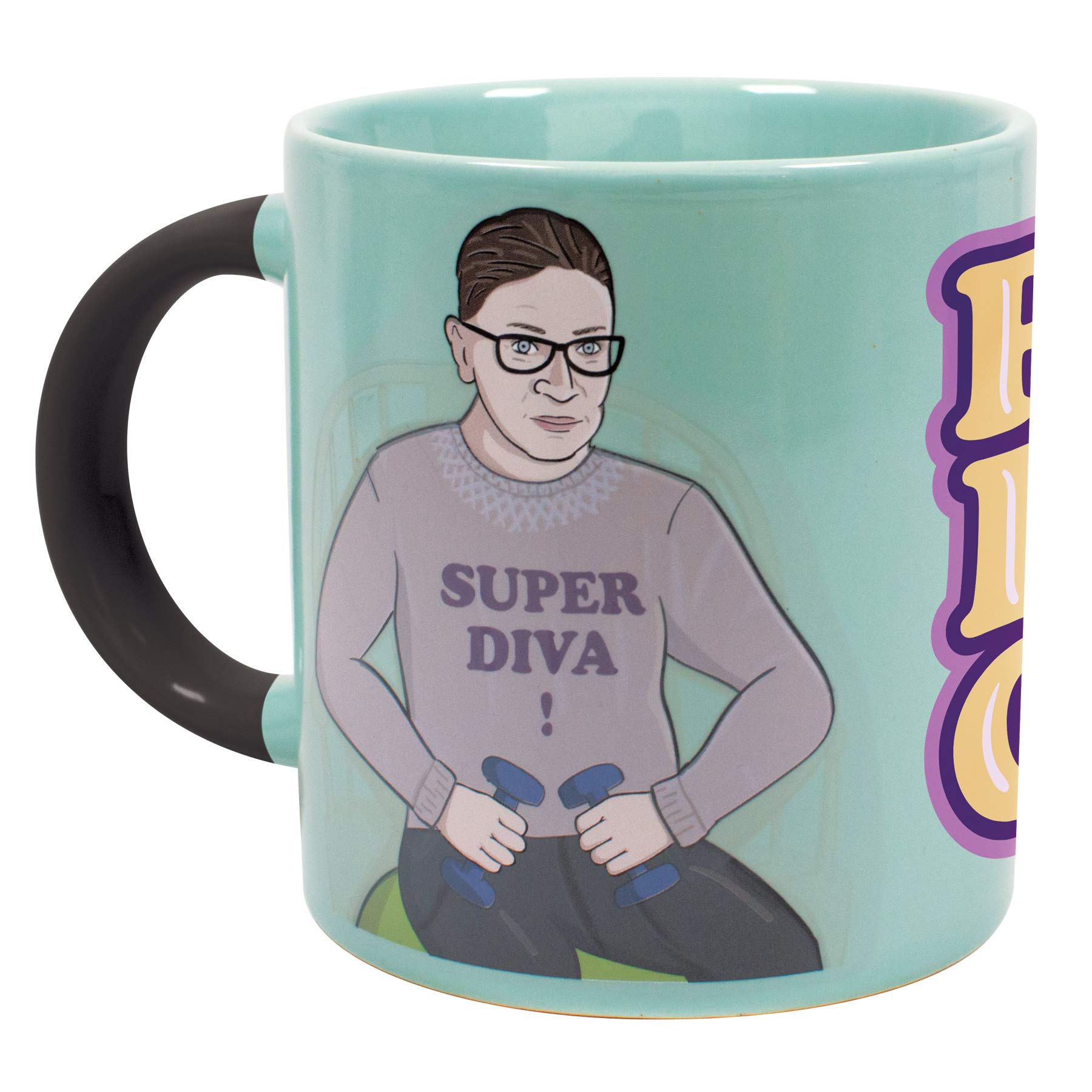 Ruth Bader Ginsburg Heat Changing Mug - RBG Transformation Coffee Cup (Changes from Judicial Robes to Workout Gear) - Perfect Gift for Supreme Court Fans & Coffee Lovers - Office, Home & Lawyer Gifts