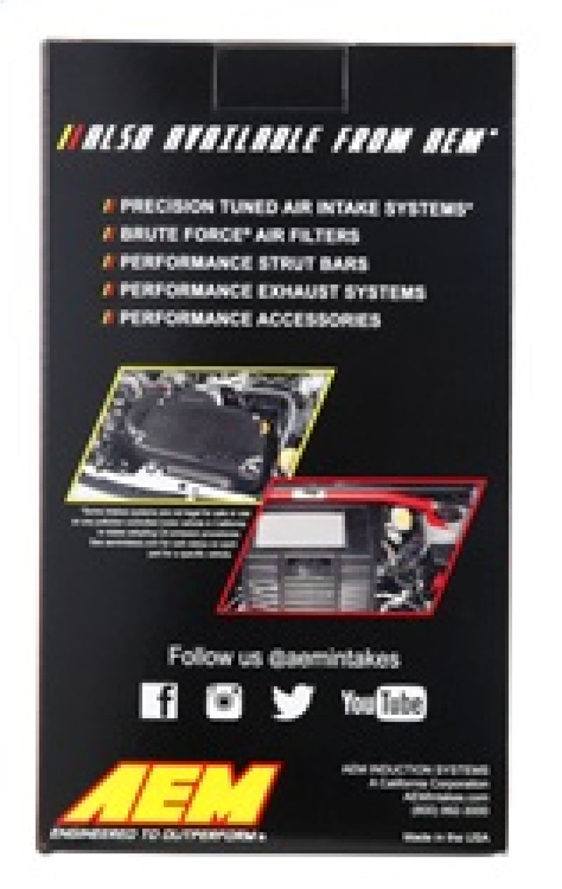 AEM DryFlow Performance Air Filter - Round Tapered 5