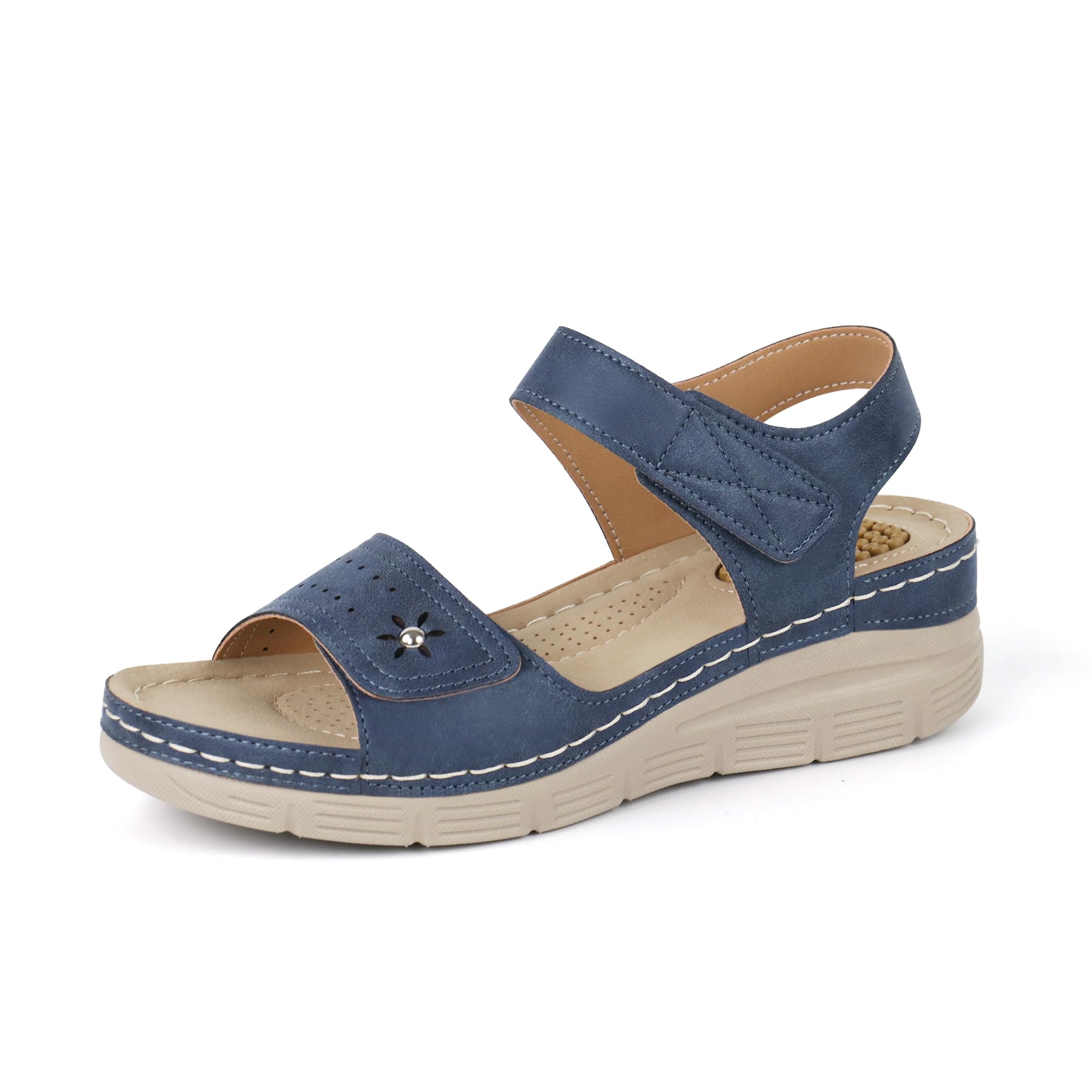JABASIC Women's Comfortable Orthotic Walking Sandals with Arch Support - Perfect for Travel, Hiking & Everyday Wear