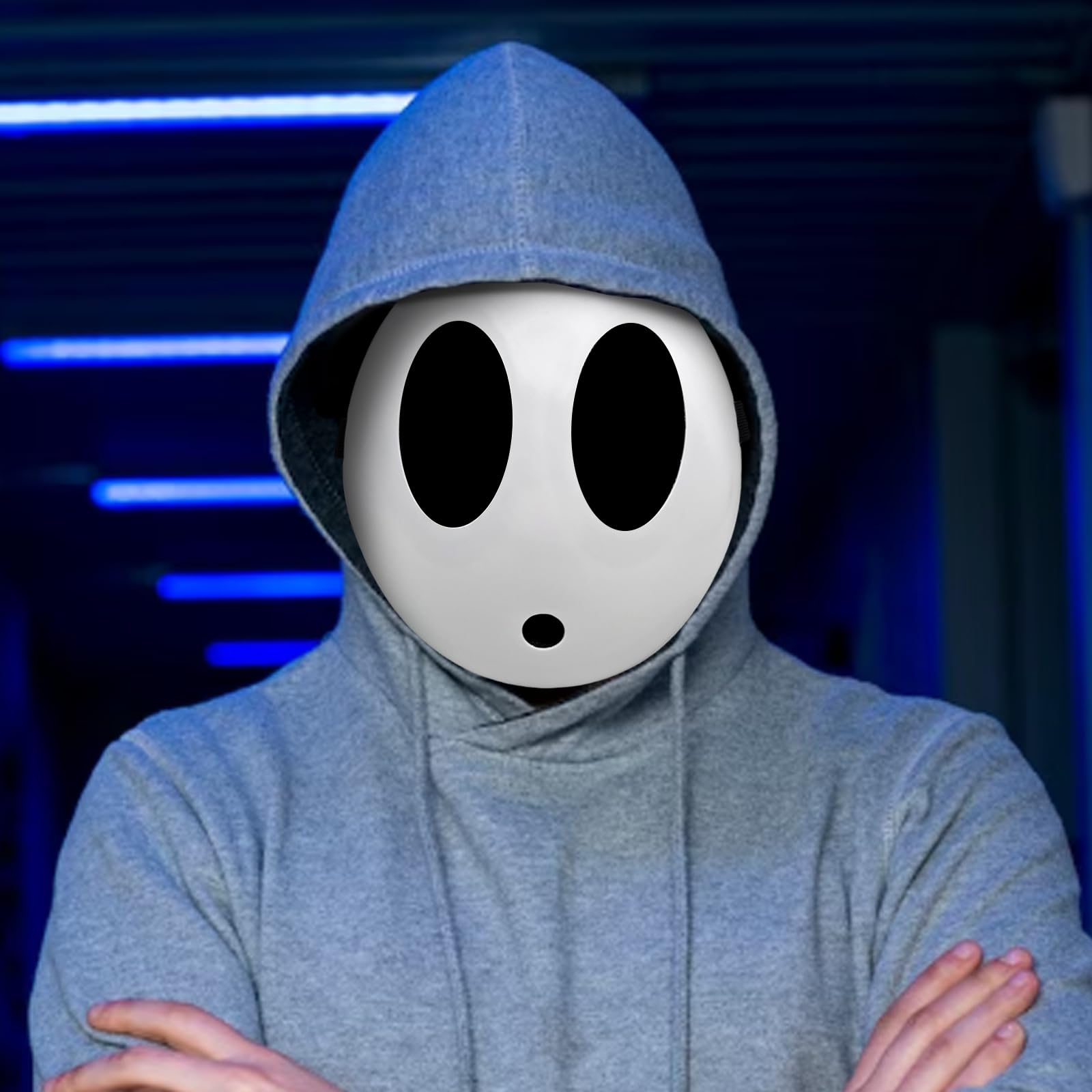 White Shy Guy Mask - Anime & Halloween Cosplay Costume Accessory - Perfect for Halloween Parties, Cosplay Events, and Themed Gatherings