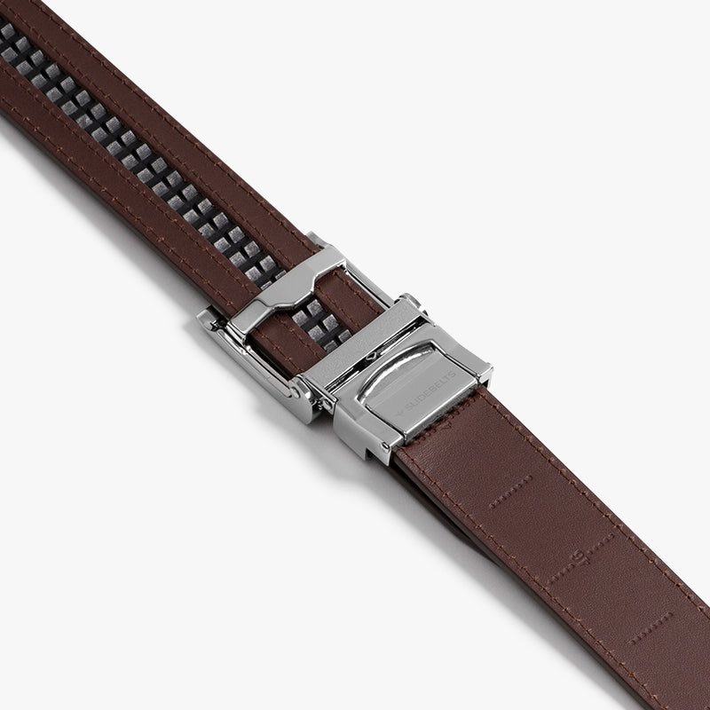Premium Genuine Mahogany Full Grain Leather Belt for Men - Classic Dress & Casual Wear - Perfect for Office, Wedding & Everyday Use