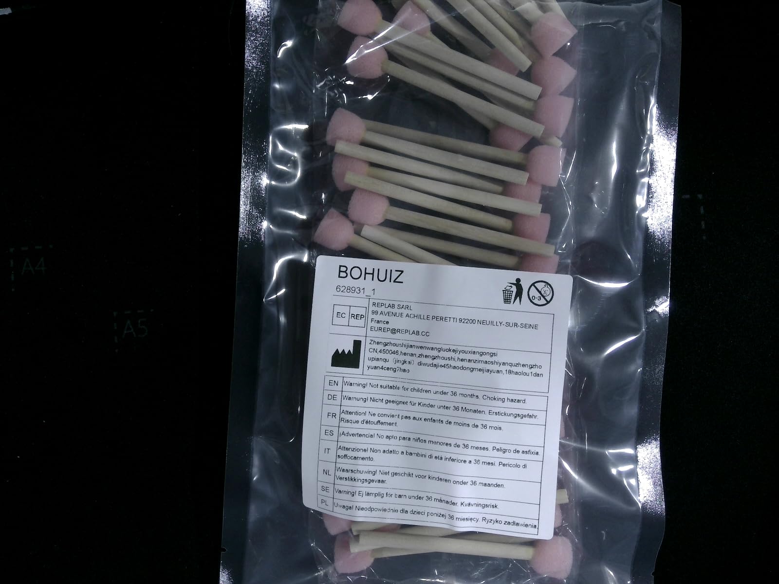 40-Piece Round Sponge Brush Set - 0.6