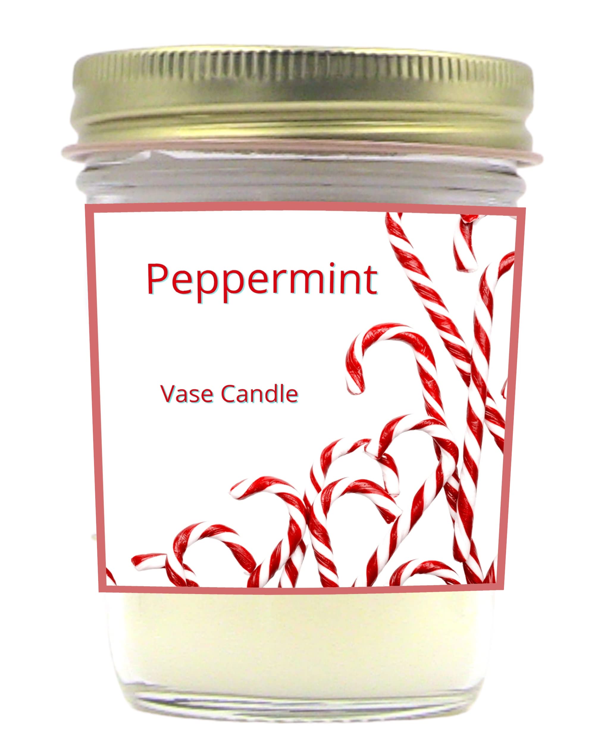 Peppermint Scented Candle in Glass Jar - Pure Refreshing Aroma for Home, Office & Spa Relaxation