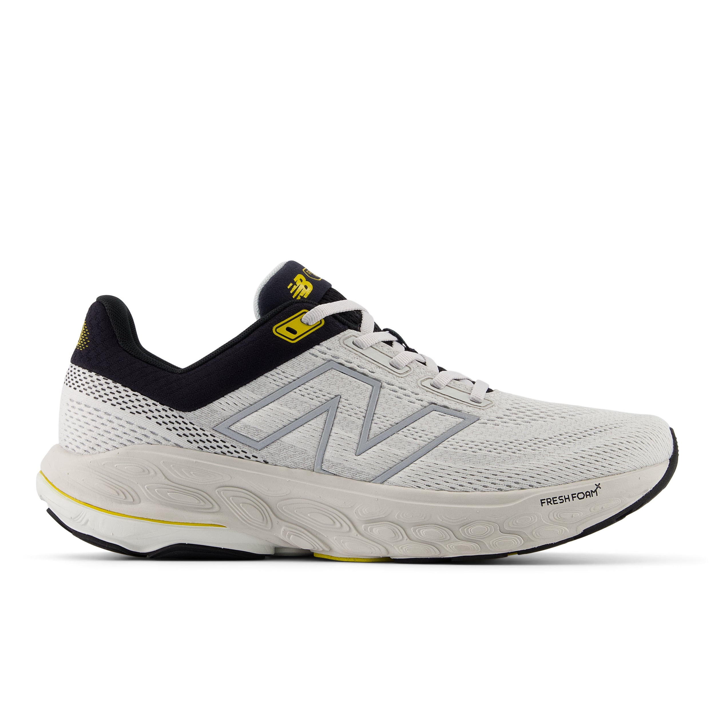 New Balance Men's Fresh Foam X 860v14 Running Shoes - Grey Matter/Black/Ginger Lemon - Stability & Cushion for Road Running, Jogging & Gym Workouts