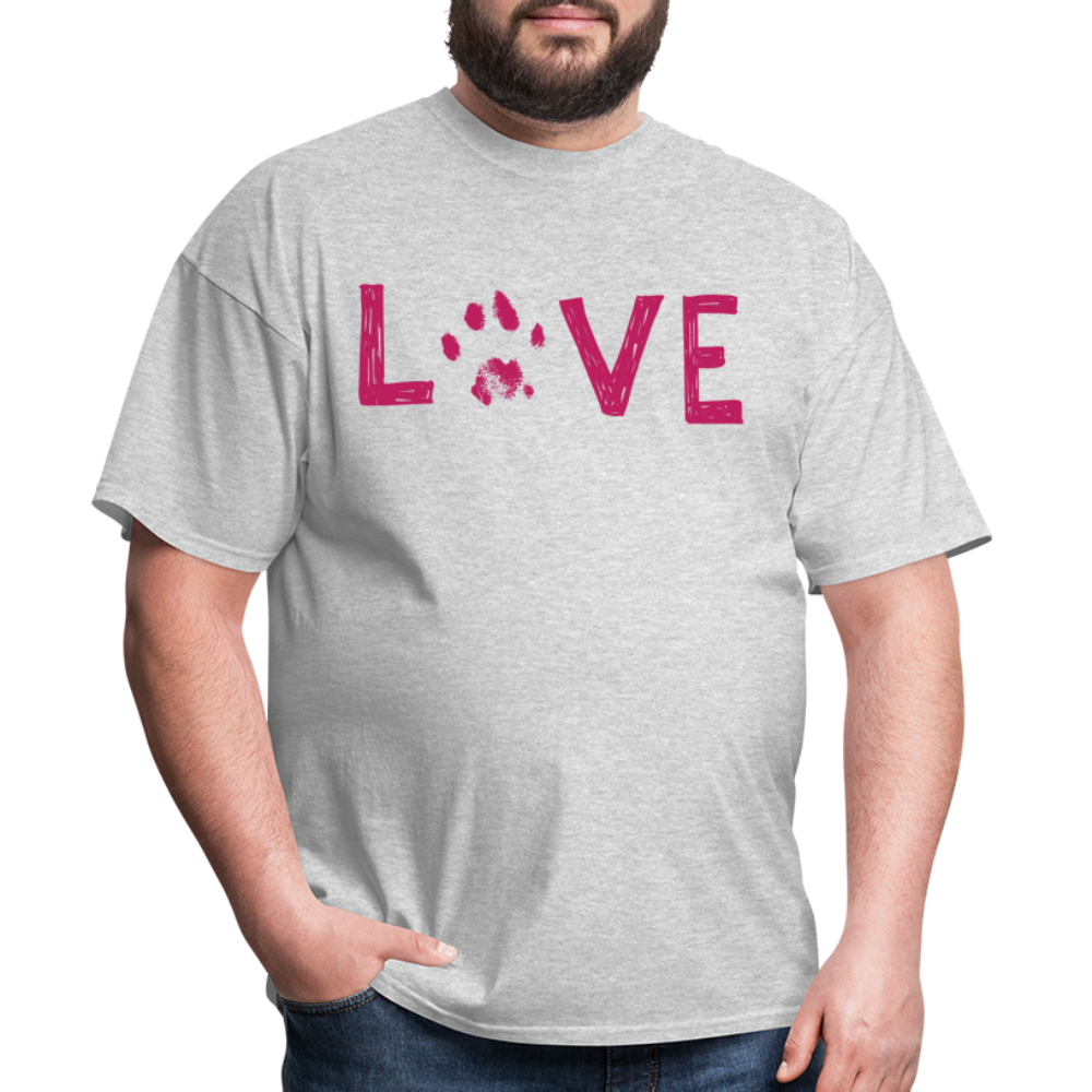 Love Pawprint Classic T-Shirt for Pet Lovers - Soft Cotton Tee for Casual Wear, Dog Walking & Animal Shelter Volunteering