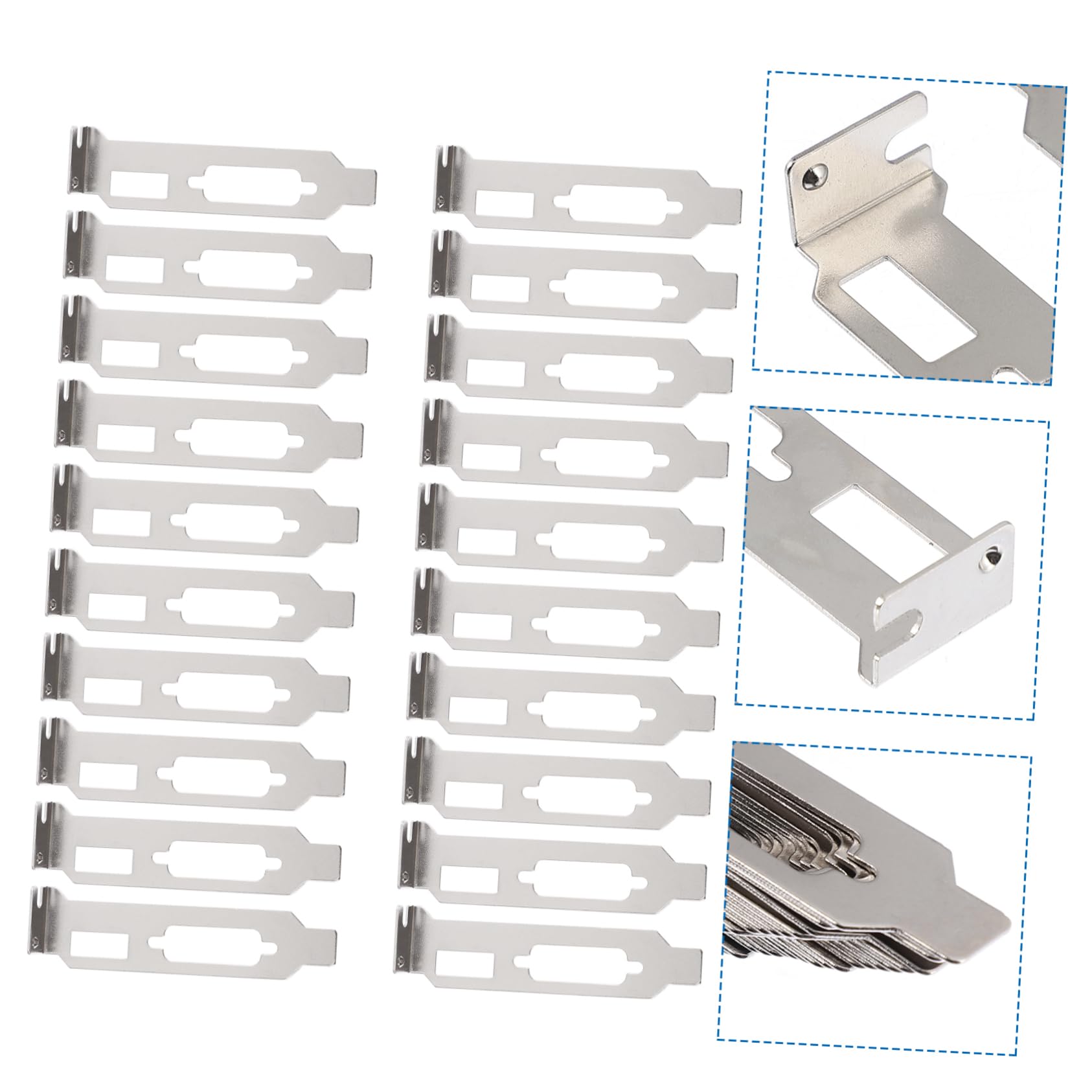 20 Pack Steel PCI Slot Cover Bracket with DP VGA Ventilation - Dustproof Expansion Slot Covers for PC Computer Case - Perfect for Gaming Rigs, Workstations & Server Builds