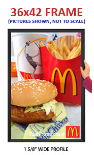 36x42 Inch Snap Frame with SwingSnap Technology - 1 5/8 Inch Wide Aluminum Frame for Quick Poster Changes | Perfect for Retail Displays, Trade Shows & Office Presentations