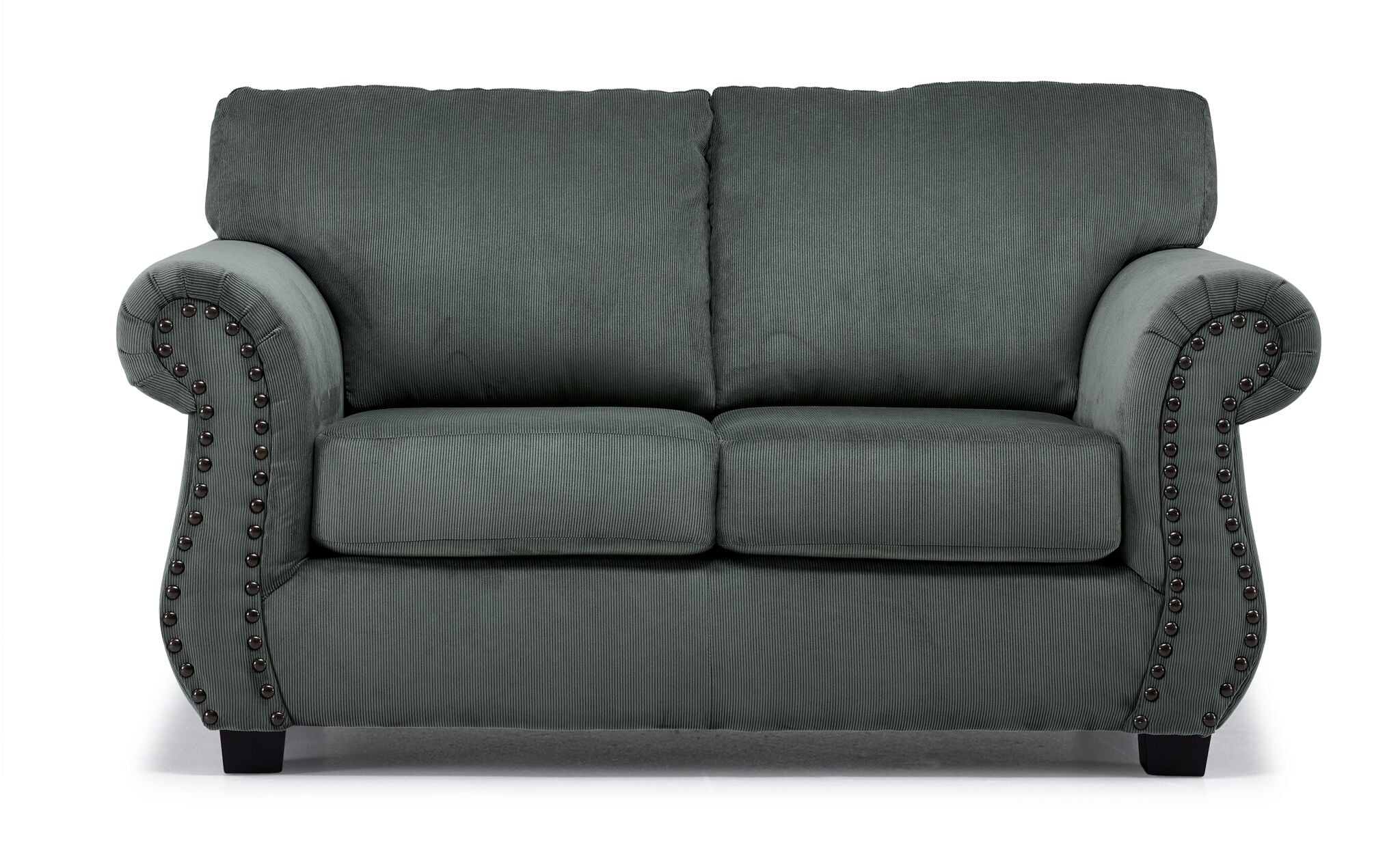Brooklyn Loveseat Sofa - Modern Green Fabric Couch for Small Spaces | Perfect for Apartments, Living Rooms & Cozy Corners