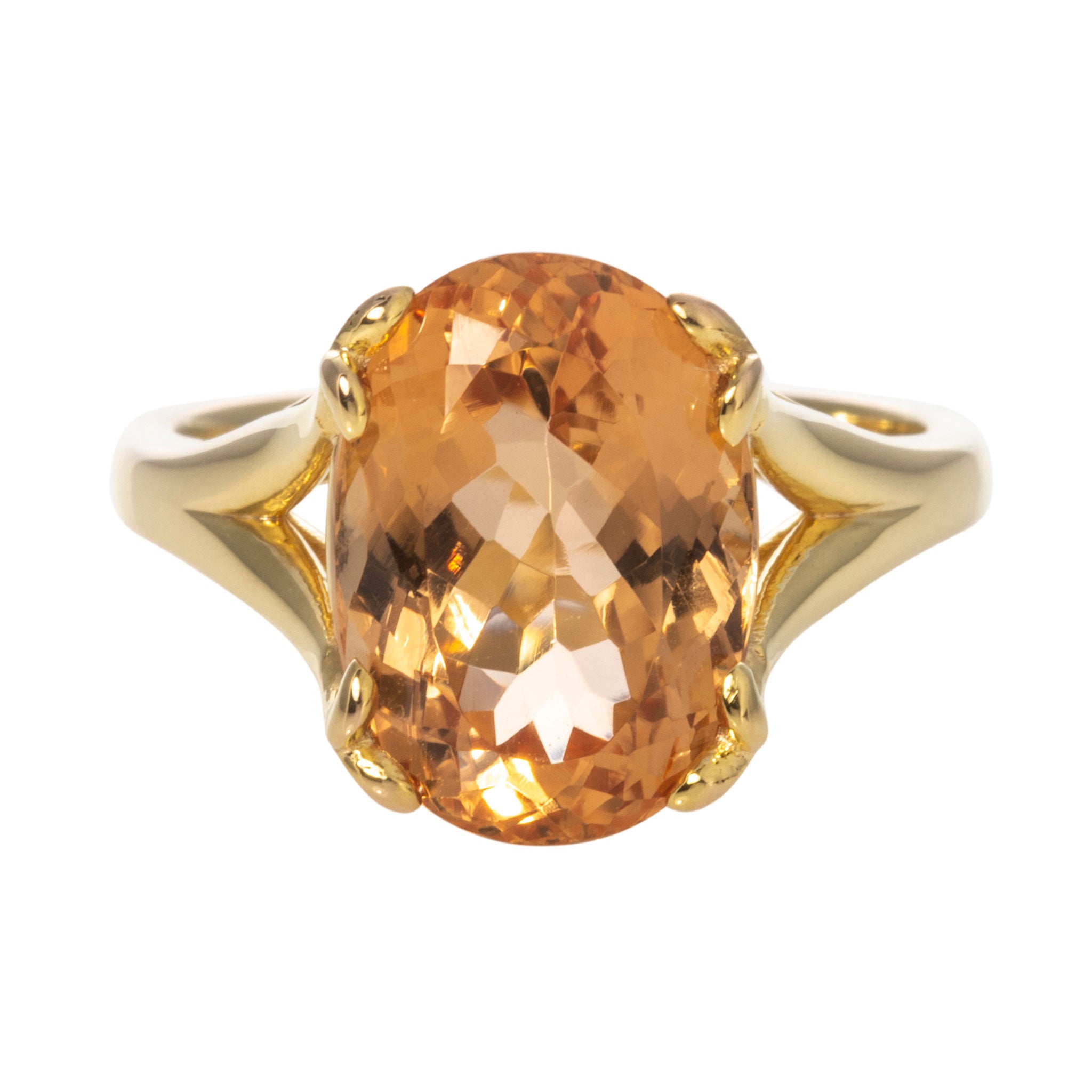14K Gold Imperial Topaz River Ring for Women - Elegant Jewelry Gift for Birthday, Anniversary & Special Occasions