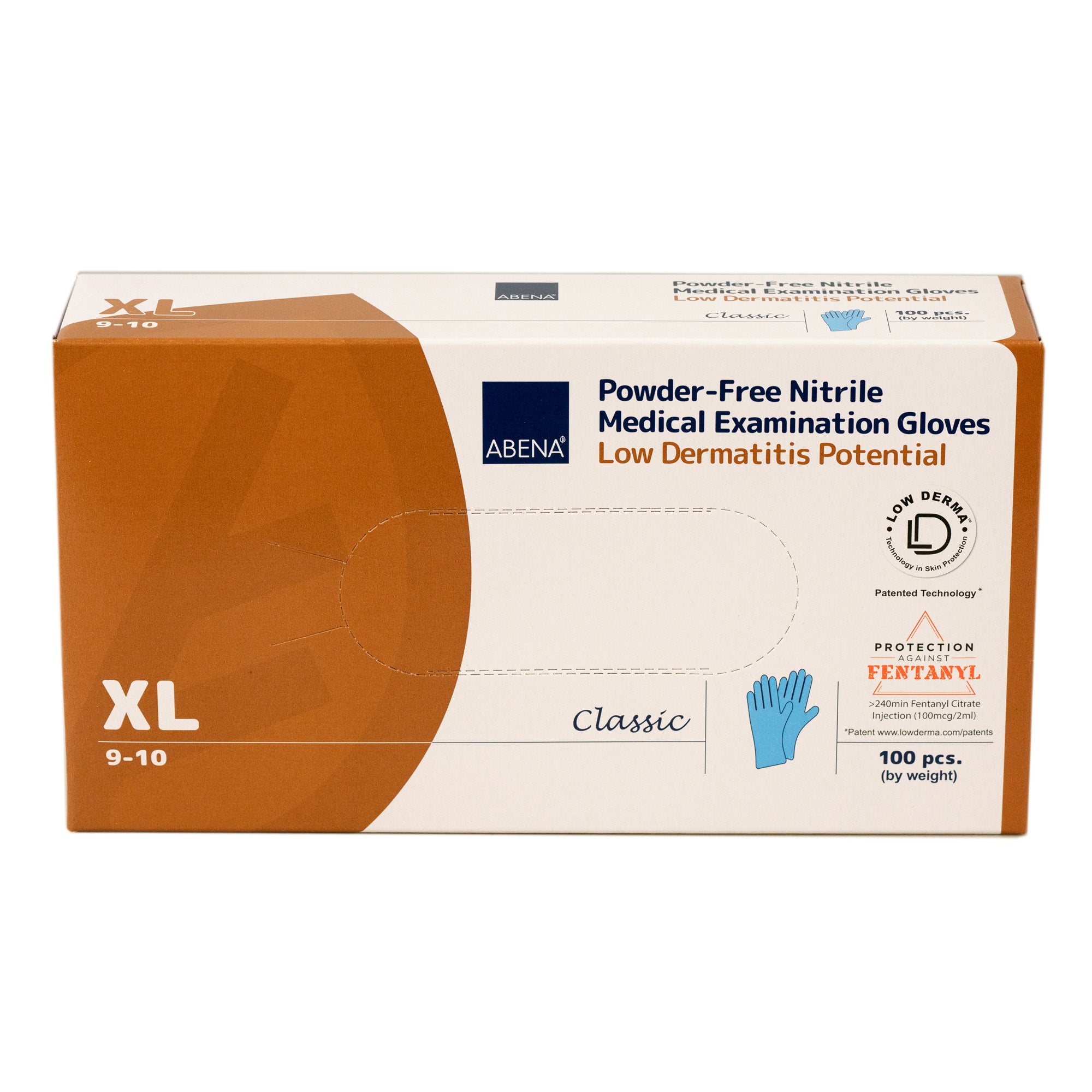 Abena Nitrile Gloves - Chemotherapy Approved, Latex-Free, Powder-Free Disposable Gloves for Medical Use, Food Handling & Cleaning - 100/Box