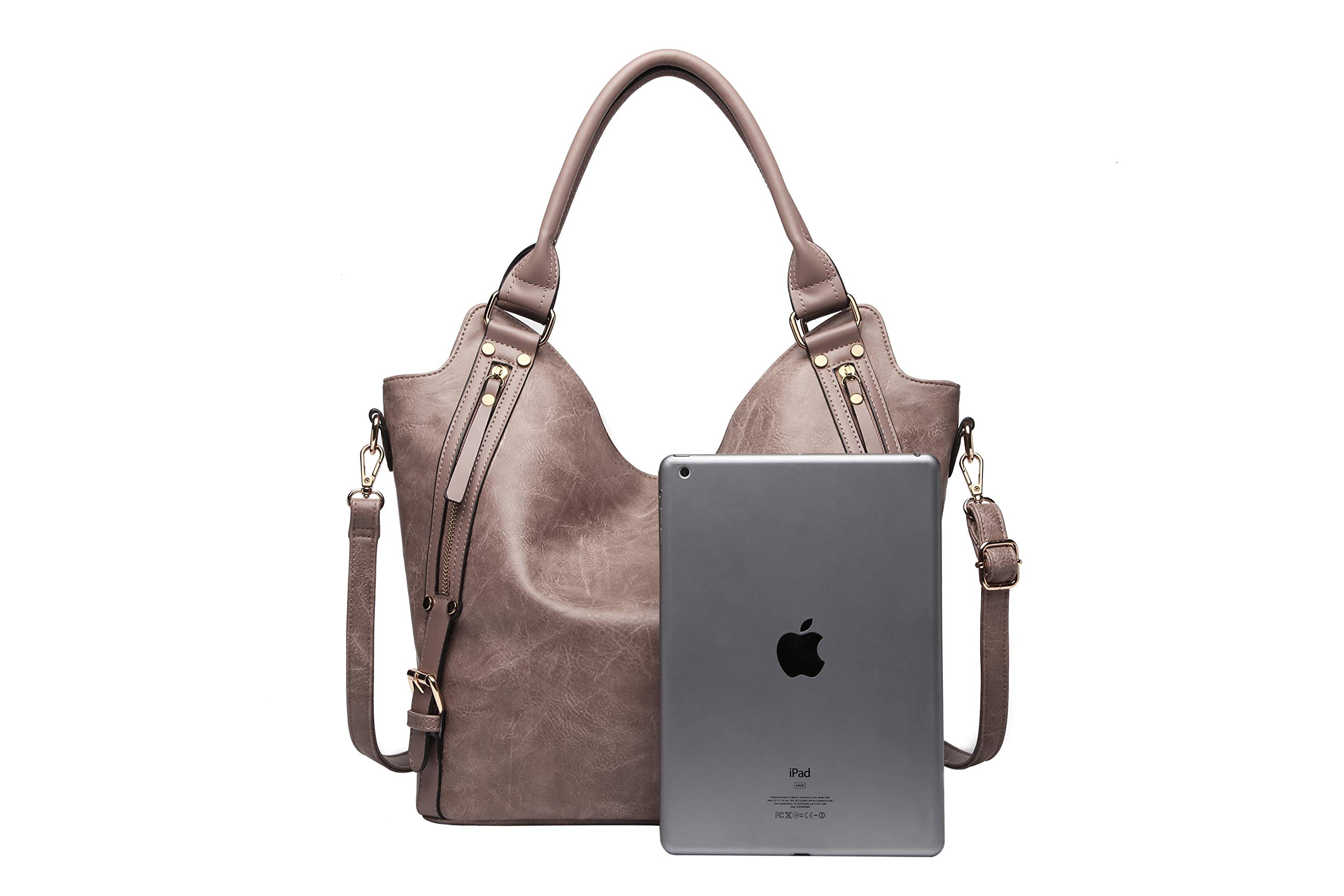 Stylish Women's PU Leather Tote Bag - Adjustable Shoulder Strap Hobo Handbag for Work, Travel & Shopping | Fashionable Everyday Purse for Women