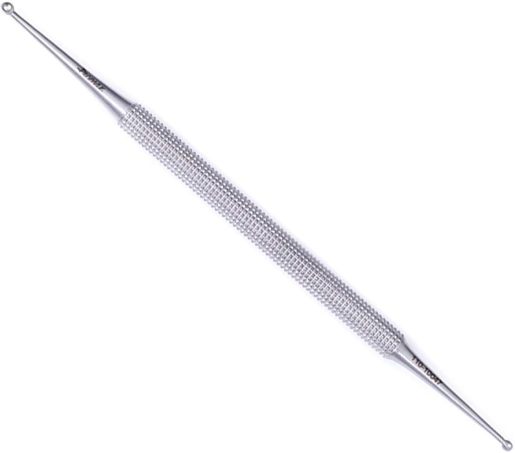 ProMax Professional Double Ended Nail Curette & Cleaner - 2 Side Scoops with Ergonomic Round Handle Grip - Pedicure & Manicure Tool for Salon & Home Use (Model 110-10047)
