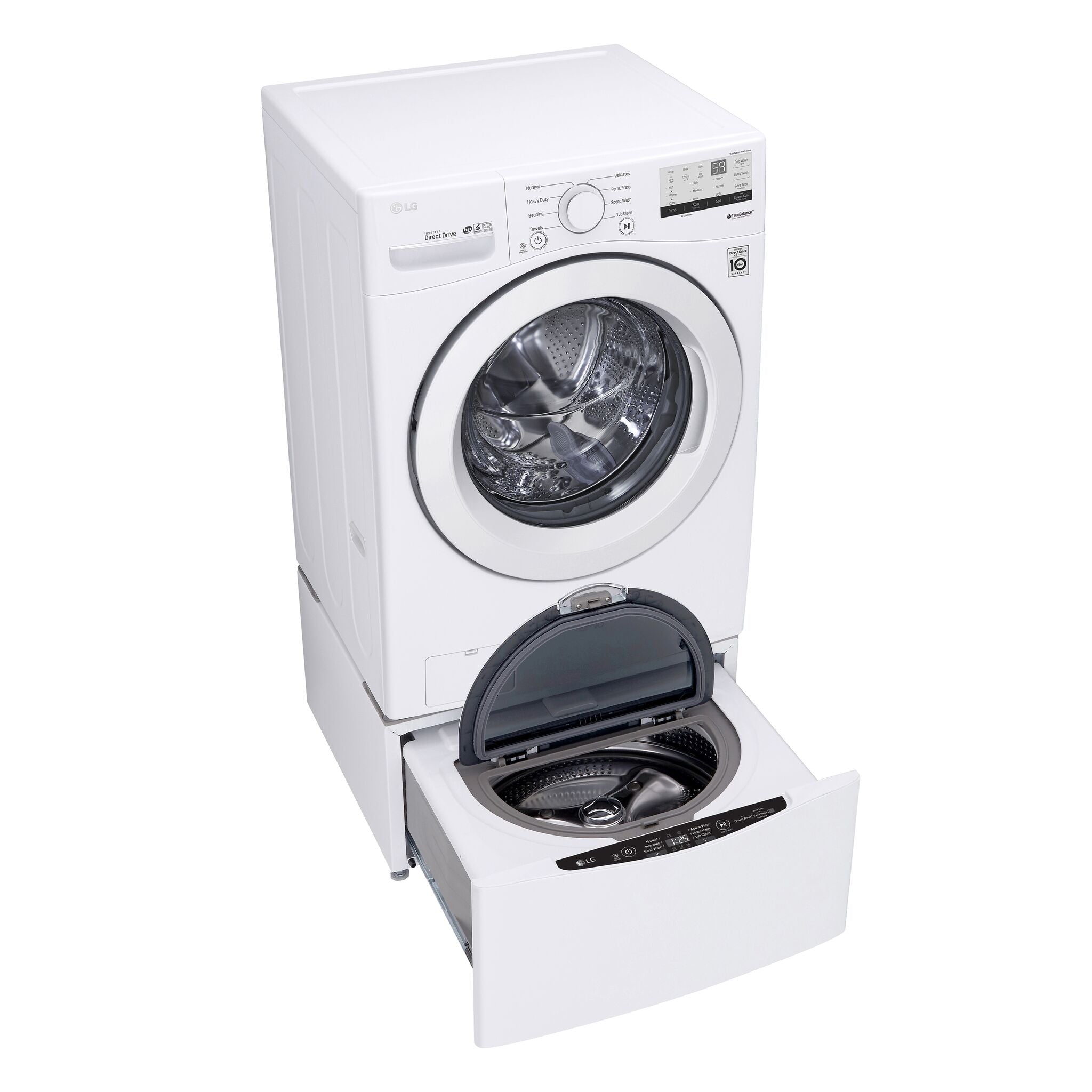 LG WM3400CW 5.2 Cu.Ft White Front Load Washer with 6Motion™ Technology - Energy Efficient Laundry Solution for Homes & Apartments