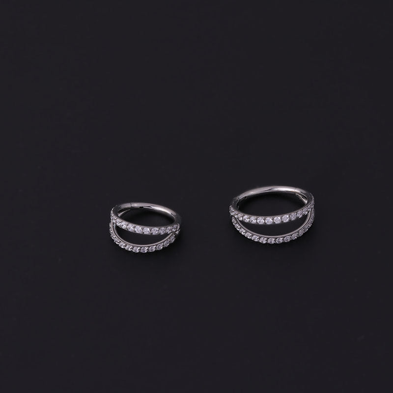 16G CZ Eternity Nose Ring Hoop - Seamless Clicker Nose Stud for Women | Hypoallergenic Surgical Steel Nose Jewelry | Perfect for Everyday Wear, Parties & Special Occasions