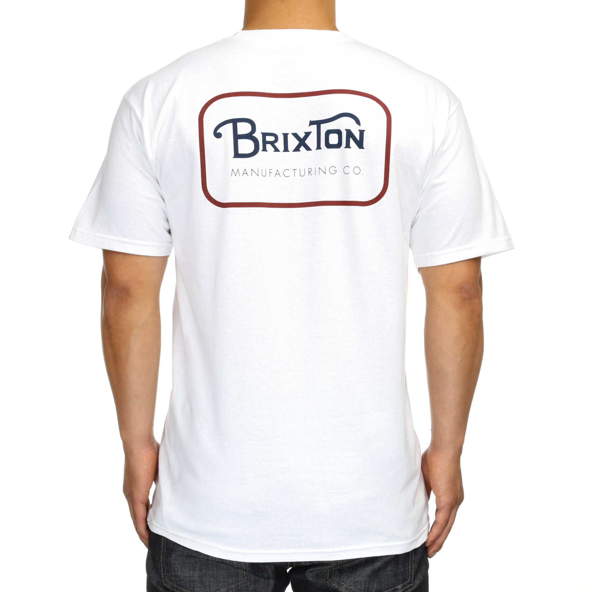 Brixton Grade Short Sleeve T-Shirt for Men - Premium Cotton White Tee - Casual Wear for Everyday & Street Style