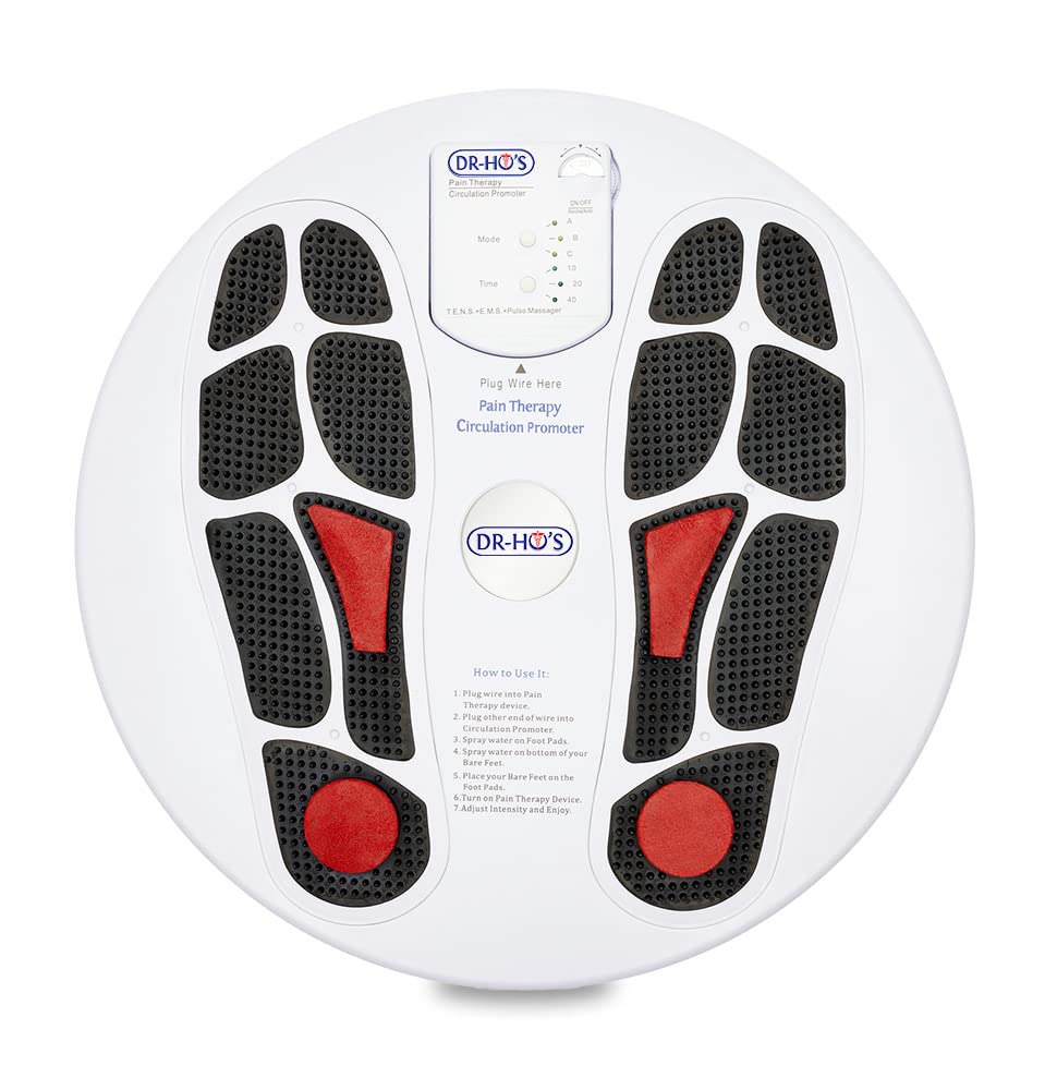 Dr Ho's Circulation Promoter Essential Package - TENS Machine & EMS Therapy for Pain Relief, Muscle Stimulator for Leg & Foot Pain - Home Use for Arthritis, Sciatica & Post-Workout Recovery