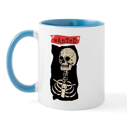 White/Blue Inside - Skeleton Mug