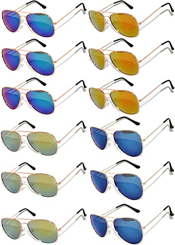 Gold- Bluegreen, Red, Yellow, Blue Mirror