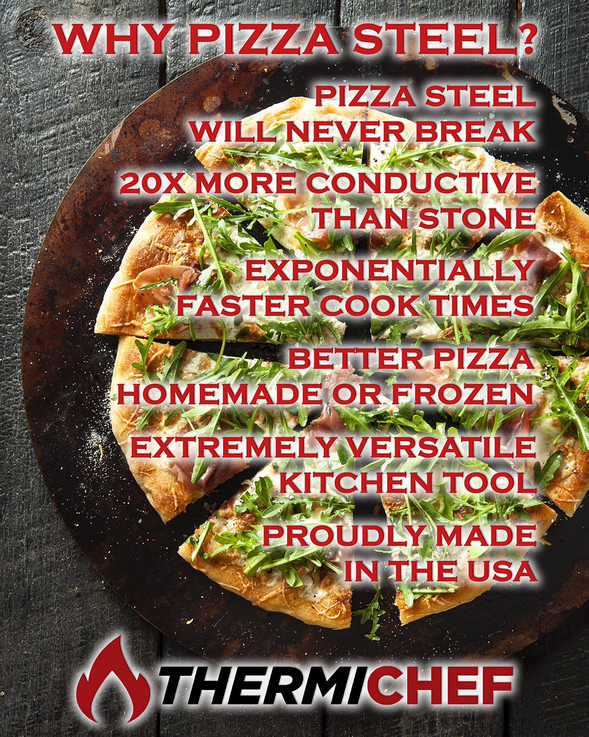 Premium Conductive Cooking Pizza Steel (3/8