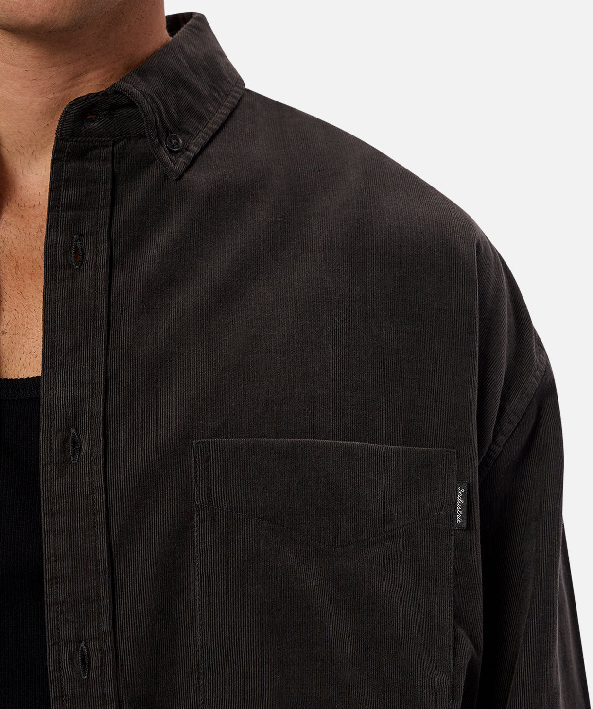Anaheim Long Sleeve Shirt in Obsidian Black | Comfortable Casual Wear for Men & Women | Perfect for Outdoor Activities, Travel & Everyday Style